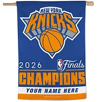 WinCraft New York Knicks 2026 NBA Finals Champions Personalized 27" x 37" One-Sided Vertical Banner