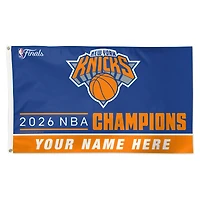 WinCraft New York Knicks 2026 NBA Finals Champions Personalized 3' x 5' One-Sided Deluxe Flag