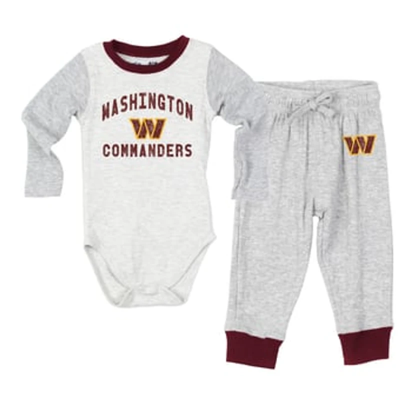 Infant Wes & Willy  Gray Washington Commanders Jie Jie Hopper Set