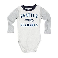 Infant Wes & Willy  Heather Gray Seattle Seahawks Jie Jie Hopper Long Sleeve Bodysuit & Pants Set