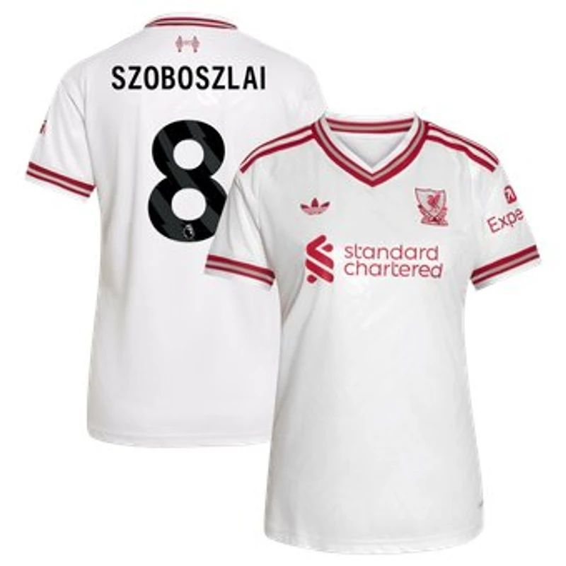 Women's adidas Dominik Szoboszlai White Liverpool 2026/27 Away Replica Jersey