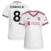 Women's adidas Dominik Szoboszlai White Liverpool 2026/27 Away Replica Jersey