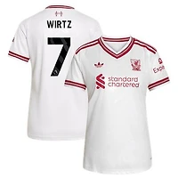 Women's adidas Florian Wirtz White Liverpool 2026/27 Away Replica Jersey