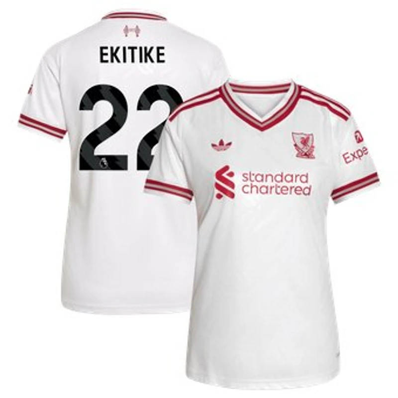 Women's adidas Hugo Ekitike White Liverpool 2026/27 Away Replica Jersey