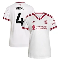Women's adidas Virgil van Dijk White Liverpool 2026/27 Away Replica Jersey