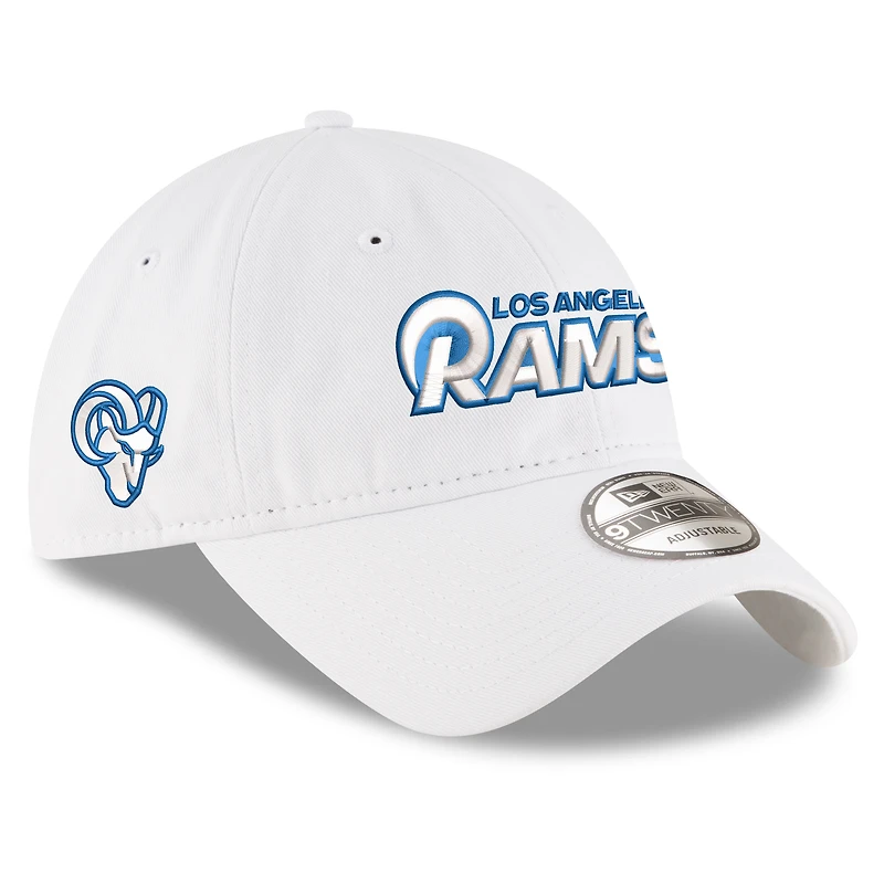 Men's New Era Los Angeles Rams Fearsome White 9TWENTY Adjustable Hat