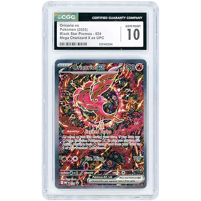 Oricorio EX 2025 Pokemon Mega Evolution Black Star Promo #24 CGC Authenticated Card