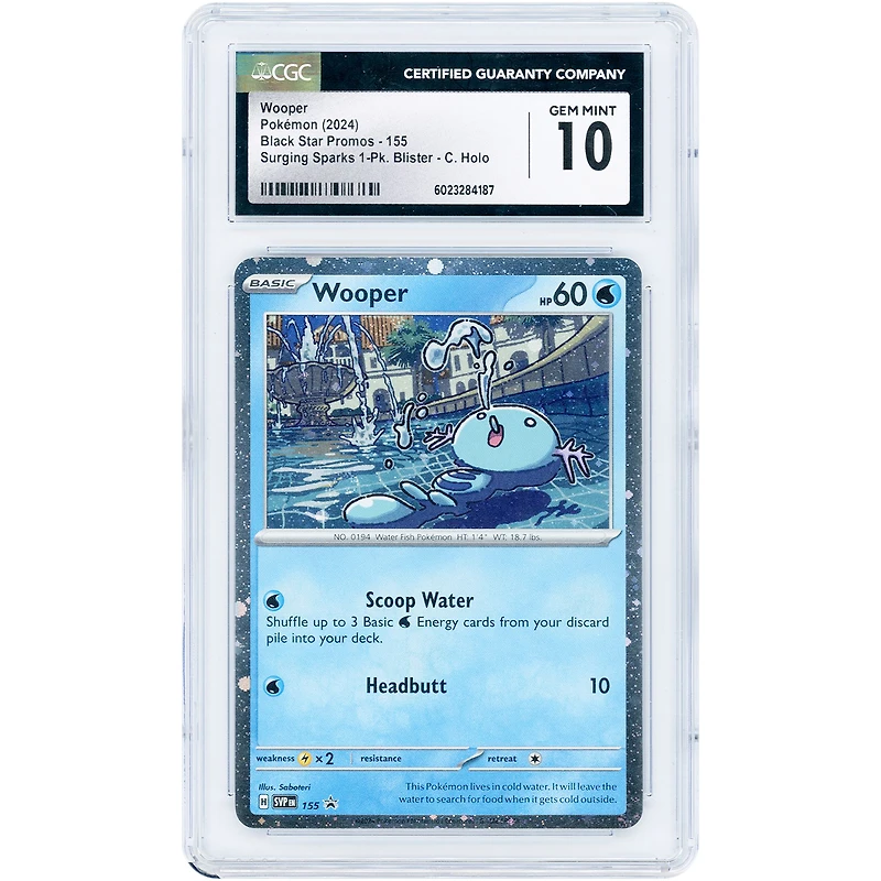 Wooper 2024 Pokemon Scarlet & Violet Promo #155 CGC Authenticated 10 Card