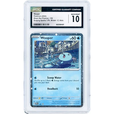 Wooper 2024 Pokemon Scarlet & Violet Promo #155 CGC Authenticated 10 Card