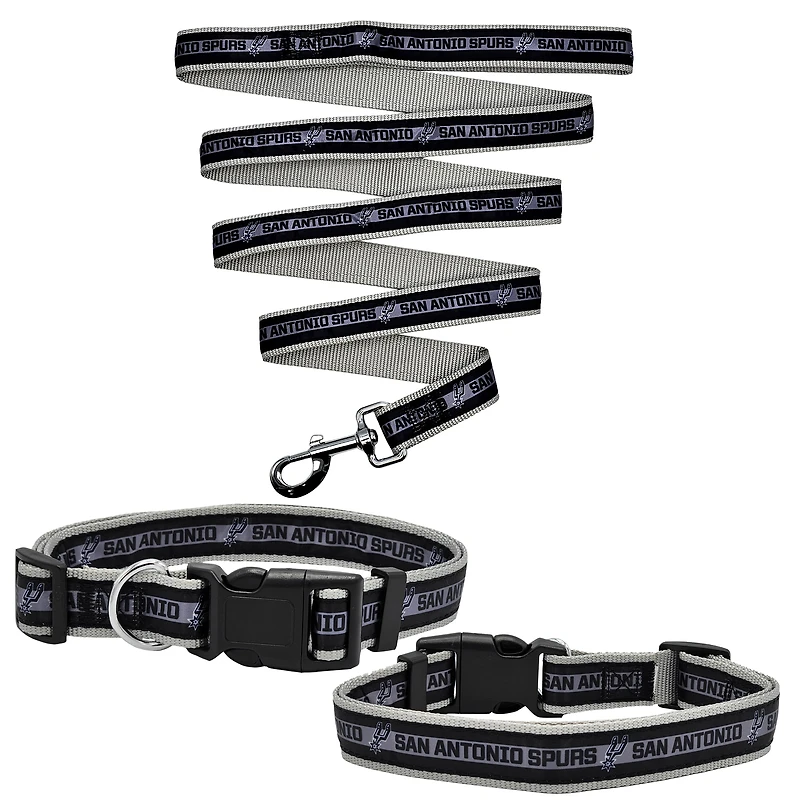 Pets First San Antonio Spurs Leash & Collar Bundle