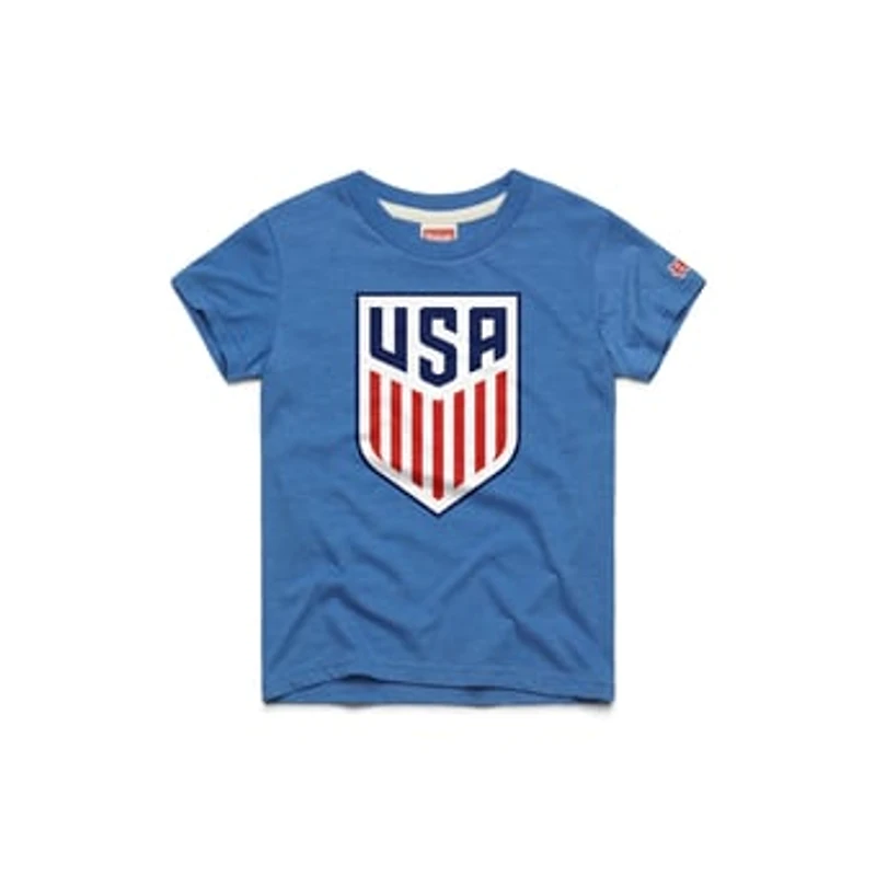 Youth Homage Royal USMNT Crest Tri-Blend T-Shirt
