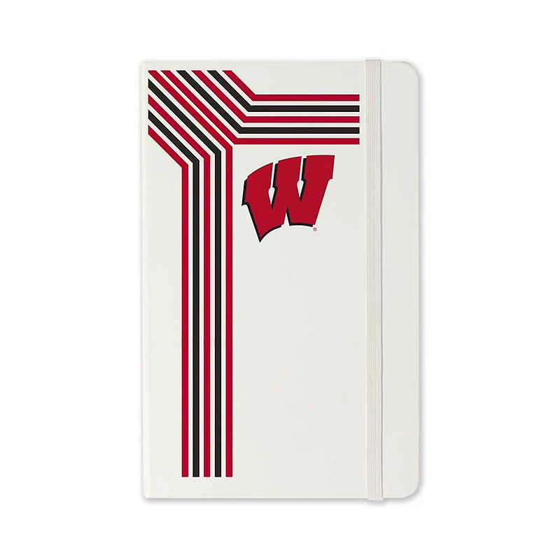 Jardine Wisconsin Badgers Moleskine Retro-Stripe Ruled Notebook