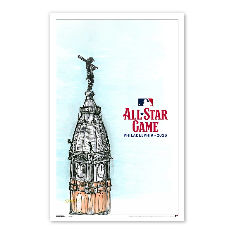 2026 MLB All-Star Game 11" x 17" Sketch Poster Print - Limited Edition of 350