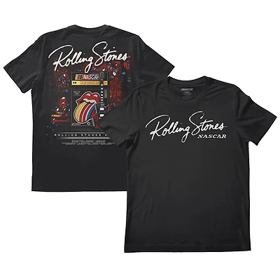 Men's Classic Ink Black Rolling Stones x NASCAR Guitar T-Shirt