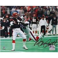 Bruce Smith Buffalo Bills Autographed 8" x 10" Sacking Boomer Esiason Photograph