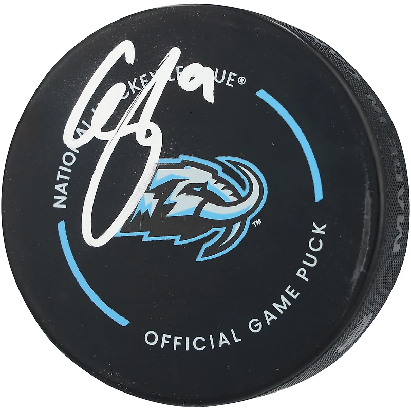 Clayton Keller Utah Mammoth Autographed Official Game Puck