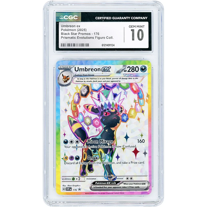 Umbreon EX 2025 Pokemon Scarlet & Violet Premium Figure Collection Promo #176 CGC Authenticated 10 Card