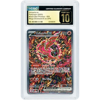 Oricorio EX 2025 Pokemon Mega Evolution Black Star Promo #24 CGC Authenticated Pristine 10 Card