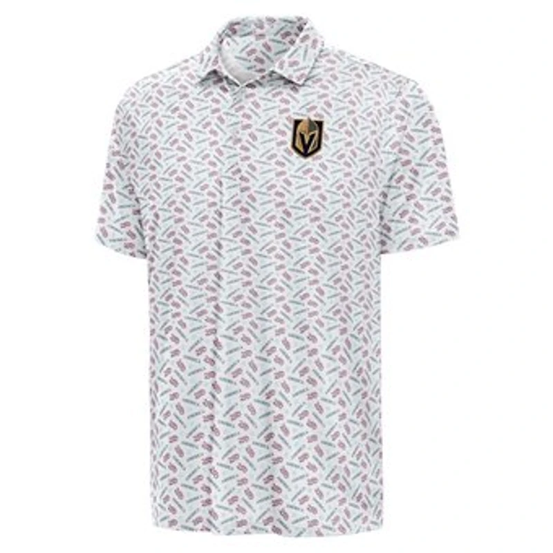Men's Antigua White Vegas Golden Knights  All American Polo