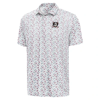 Men's Antigua White Anaheim Ducks All American Polo