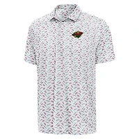 Men's Antigua White Minnesota Wild  All American Polo