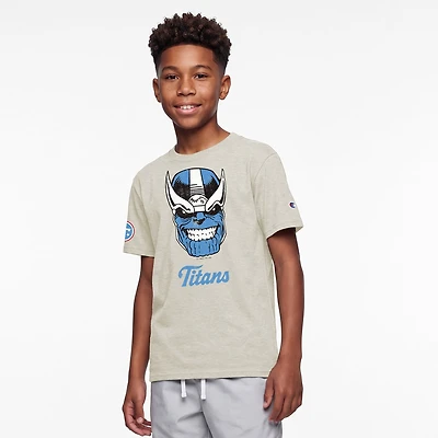 Youth Disney x Champion Oatmeal Tennessee Titans Thanos T-Shirt
