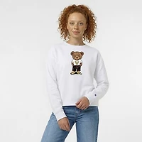 Women's Champion  White Vanderbilt Commodores Teddy Bear Fleece Sweatshirt