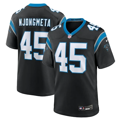 Men's Nike Maema Njongmeta Black Carolina Panthers Game Jersey