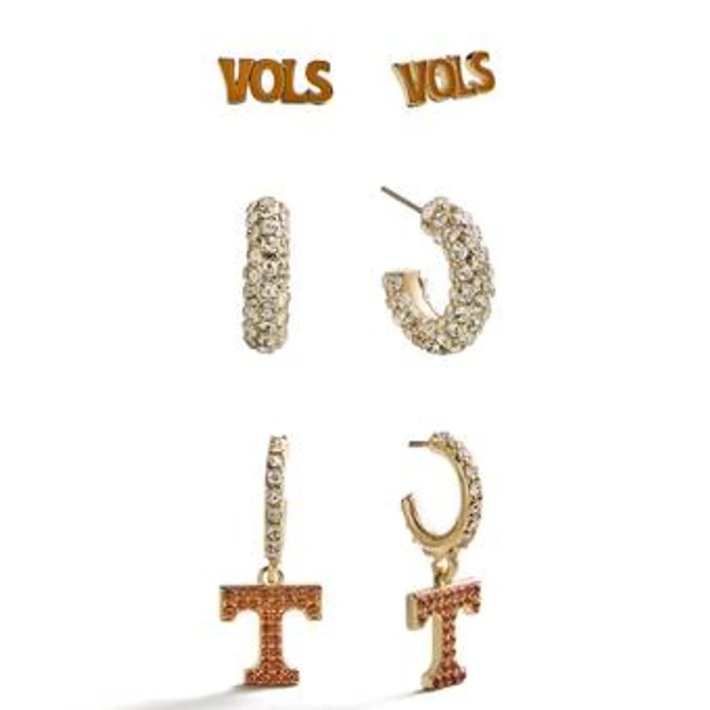 BaubleBar Tennessee Volunteers 3-Piece Earring Set