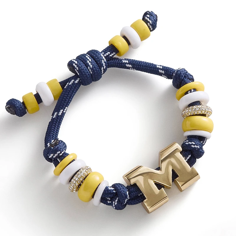 BaubleBar Michigan Wolverines Paracord Beaded Bracelet