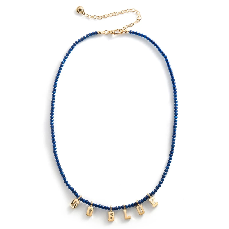 BaubleBar Michigan Wolverines Delicate Beaded Slogan Necklace