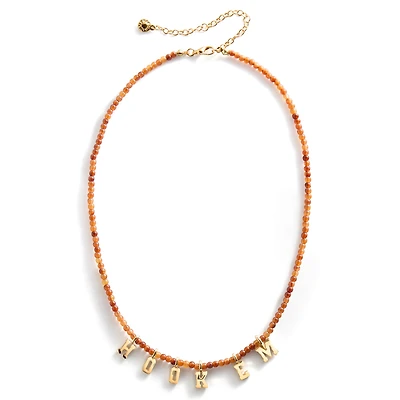 BaubleBar Texas Longhorns Delicate Beaded Slogan Necklace