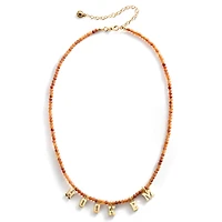 BaubleBar Texas Longhorns Delicate Beaded Slogan Necklace