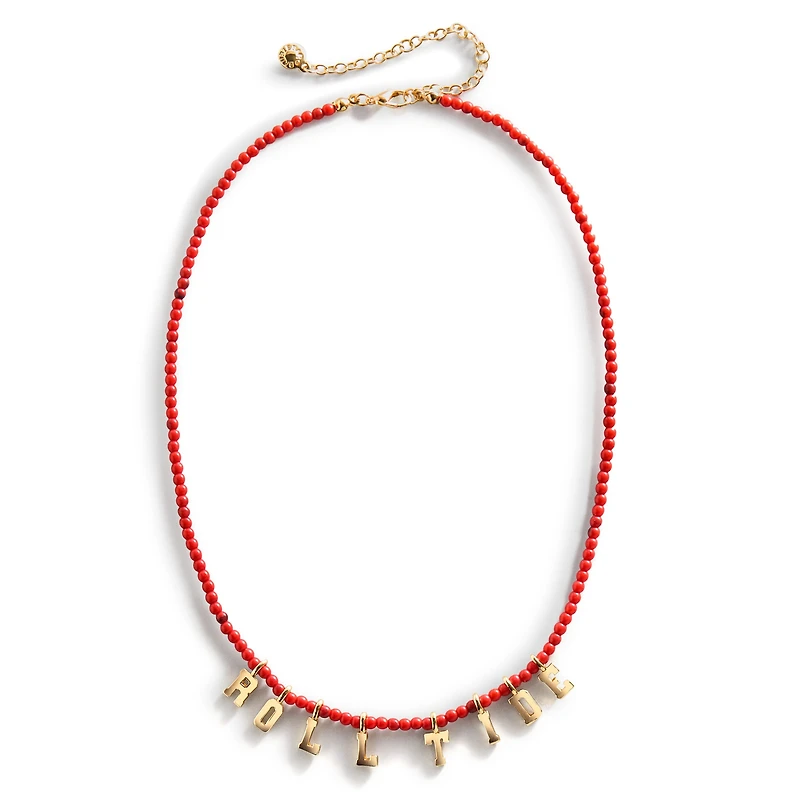 BaubleBar Alabama Crimson Tide Delicate Beaded Slogan Necklace