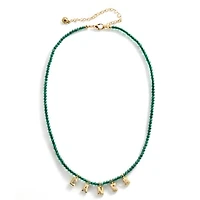 BaubleBar Miami Hurricanes Delicate Beaded Slogan Necklace