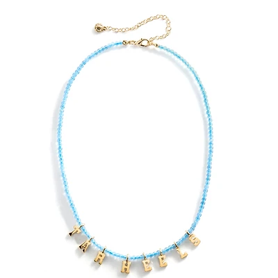 BaubleBar North Carolina Tar Heels Delicate Beaded Slogan Necklace