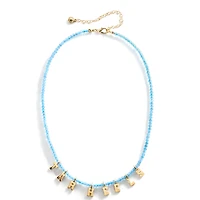BaubleBar North Carolina Tar Heels Delicate Beaded Slogan Necklace