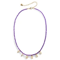 BaubleBar LSU Tigers Delicate Beaded Slogan Necklace