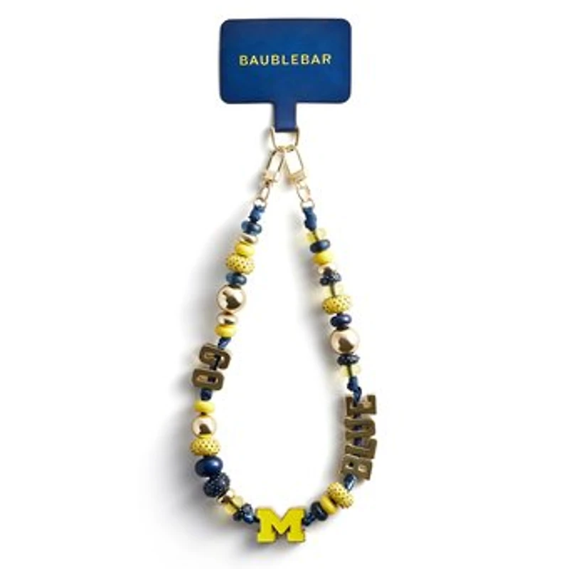 BaubleBar Michigan Wolverines Beaded Phone Strap