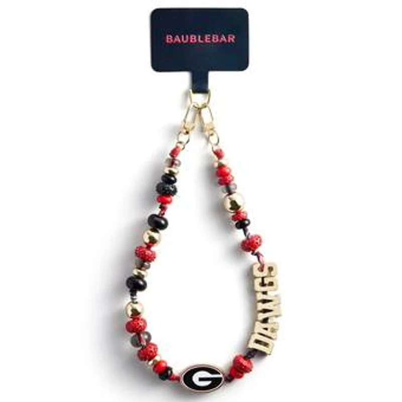 BaubleBar Georgia Bulldogs Beaded Phone Strap