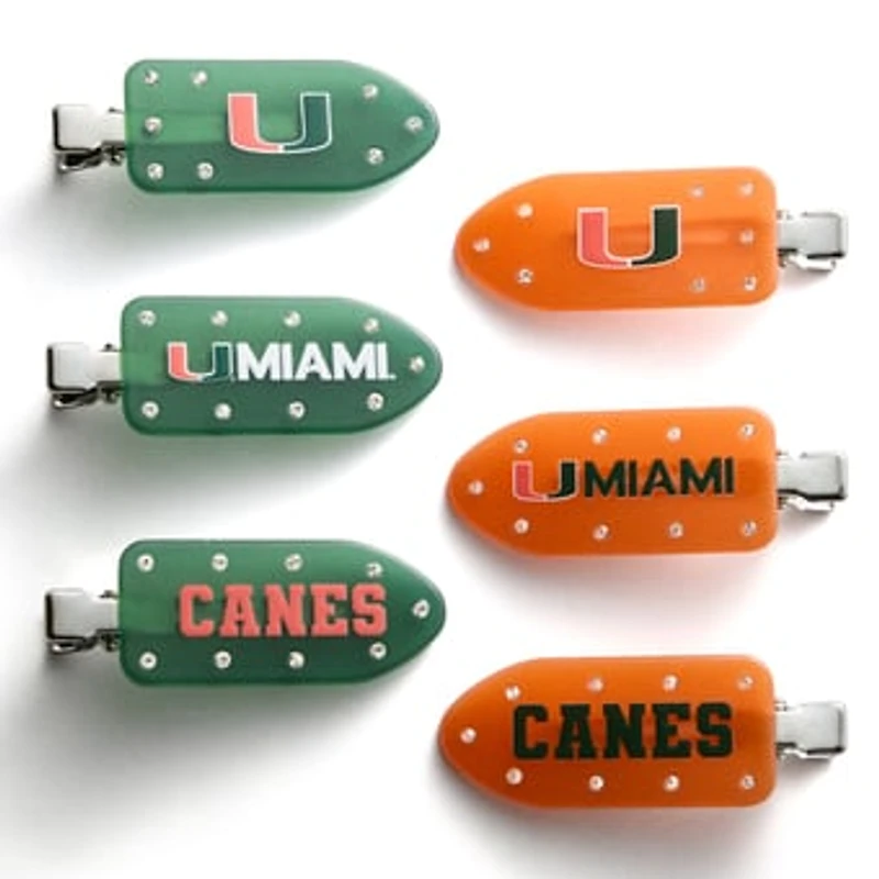 BaubleBar Miami Hurricanes Six-Piece Hair Clips Set
