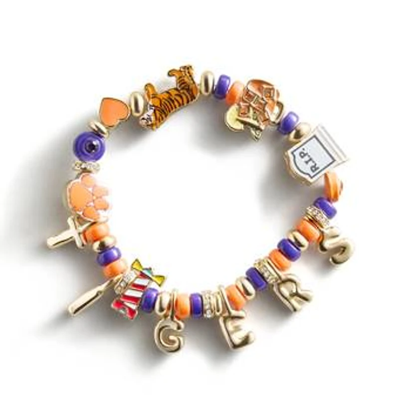 BaubleBar Clemson Tigers Motif Slogan Bracelet