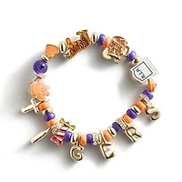 BaubleBar Clemson Tigers Motif Slogan Bracelet