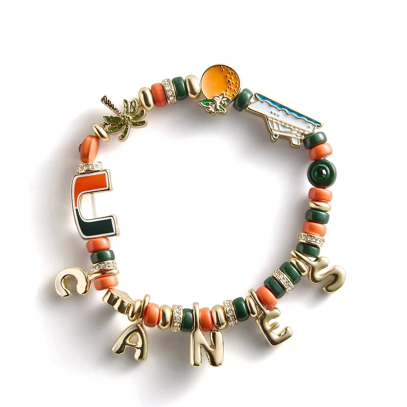 BaubleBar Miami Hurricanes Motif Slogan Bracelet