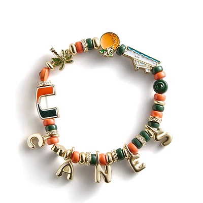 BaubleBar Miami Hurricanes Motif Slogan Bracelet