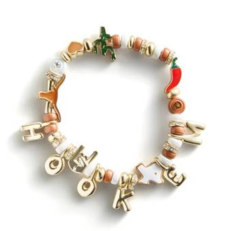 BaubleBar Texas Longhorns Motif Slogan Bracelet