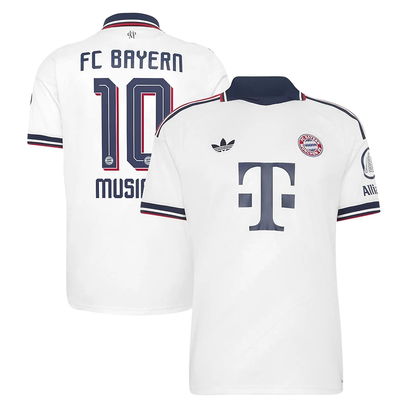 Men's adidas Jamal Musiala White Bayern Munich 2026/27 Away Replica Jersey