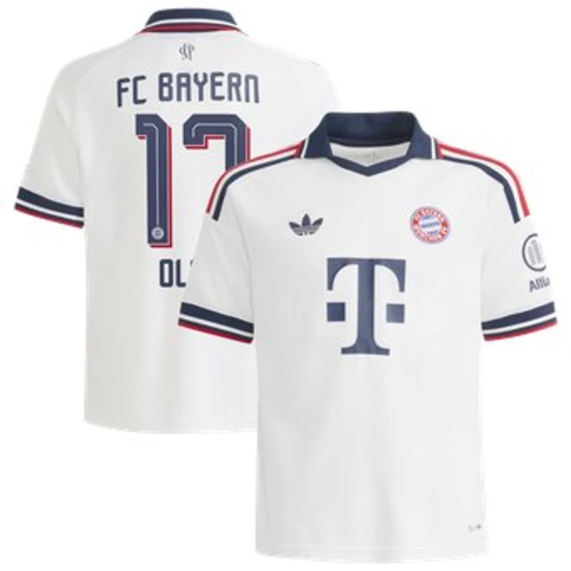 Youth adidas Michael Olise White Bayern Munich 2026/27 Away Replica Jersey