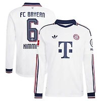 Men's adidas Joshua Kimmich White Bayern Munich 2026/27 Away On-Field Authentic Long Sleeve Jersey