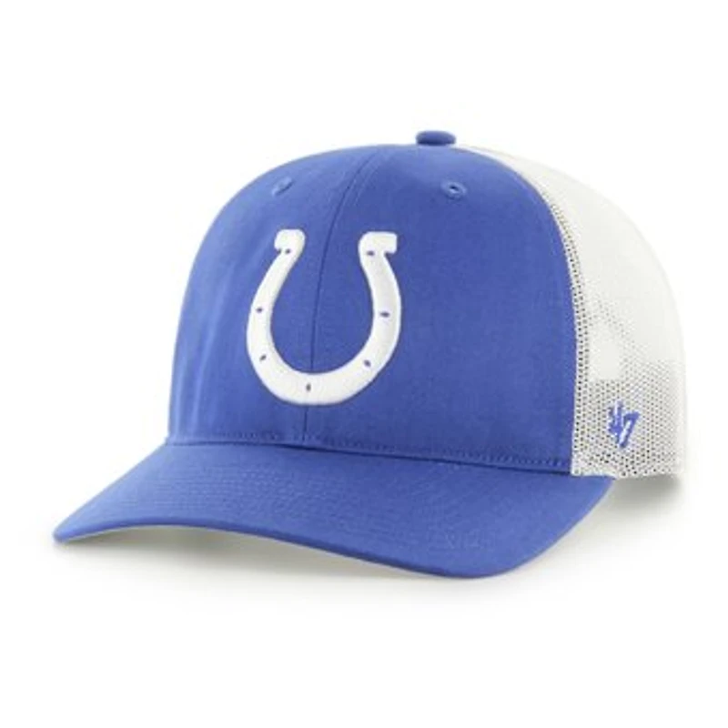 Youth '47 Royal Indianapolis Colts Adjustable Trucker Hat